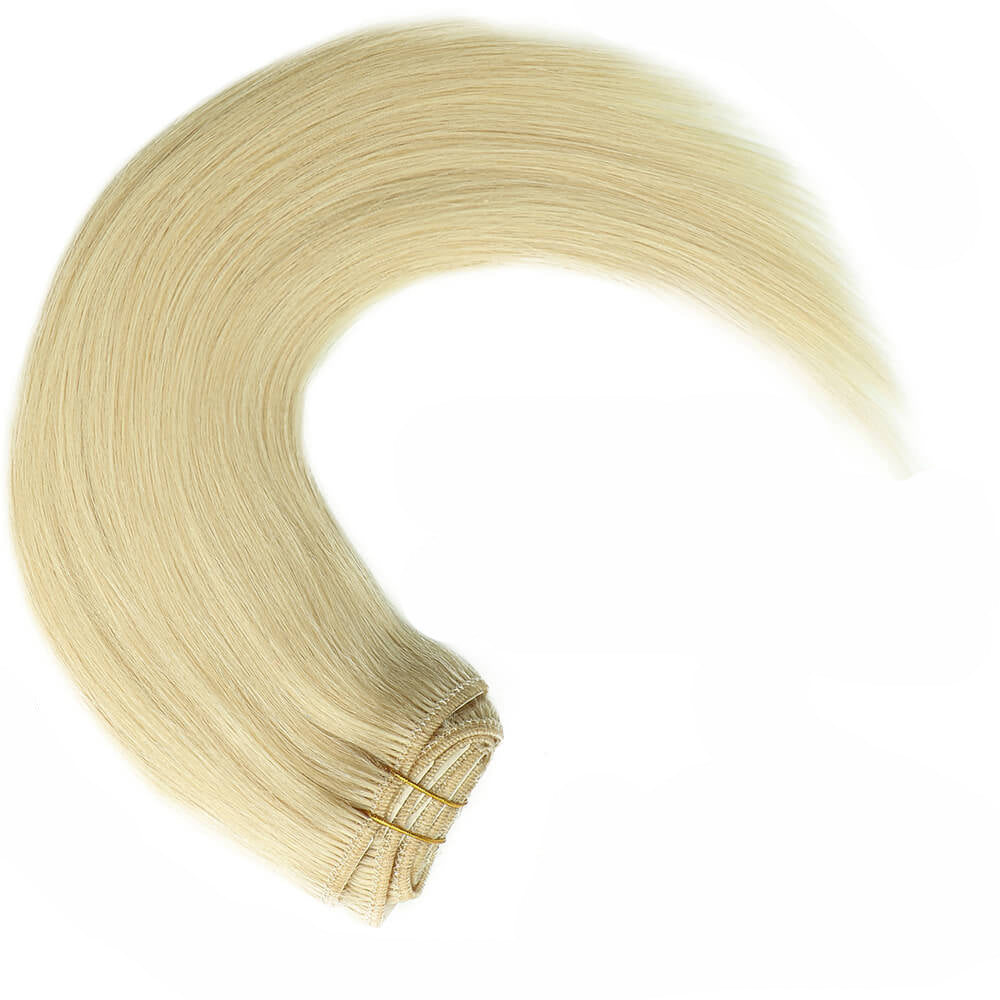 Platinum Blonde Clip In Hair Extensions 120g set
