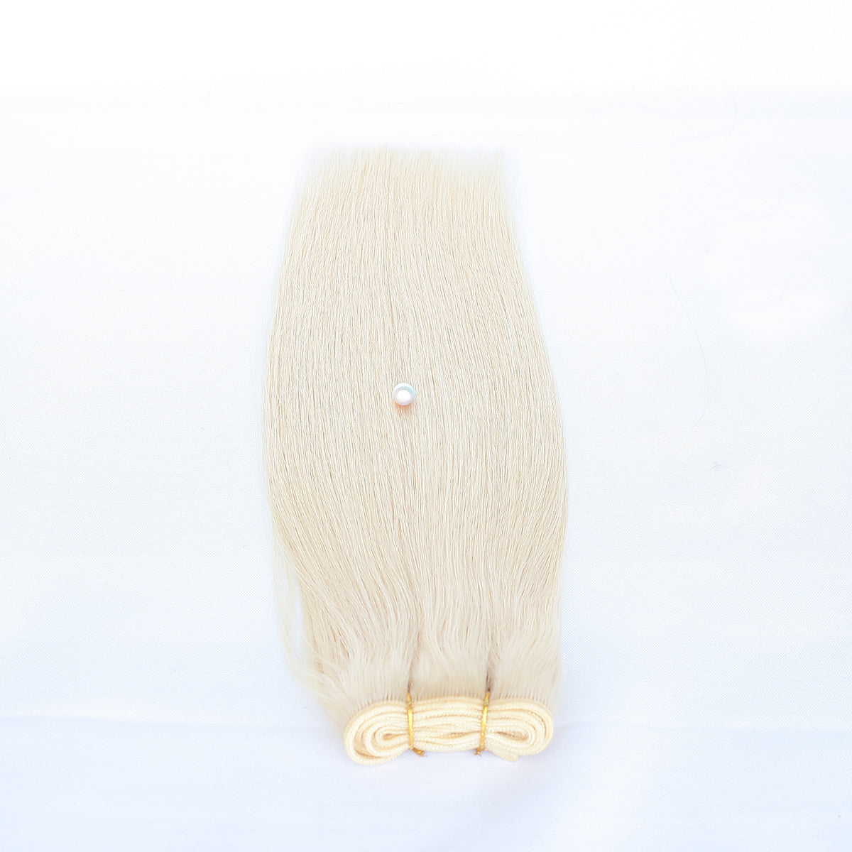 Platinum Blonde Human Hair Wefts Extensions