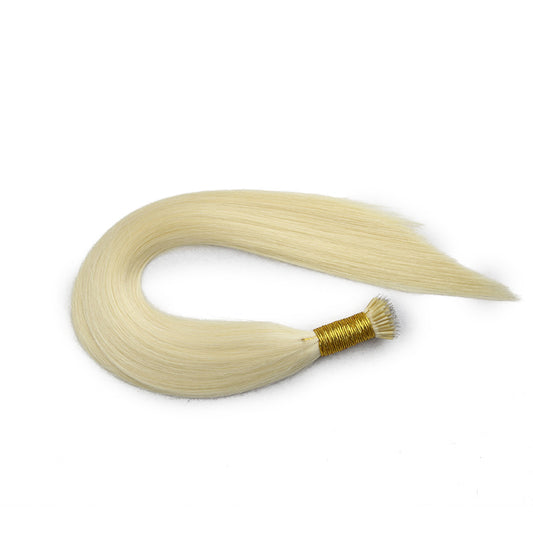 Platinum Blonde Straight Nano Ring Hair Extensions