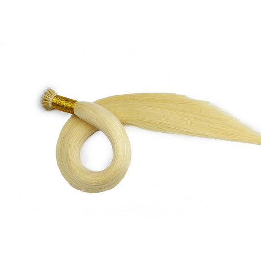 Bleached Blonde Straight Nano Ring Hair Extensions