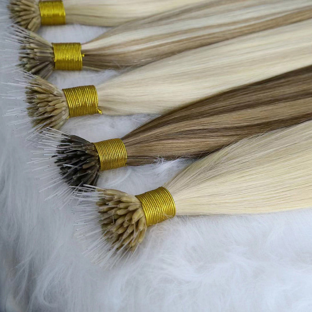 Remy Human Hair Plastic Tip Hair Extensions