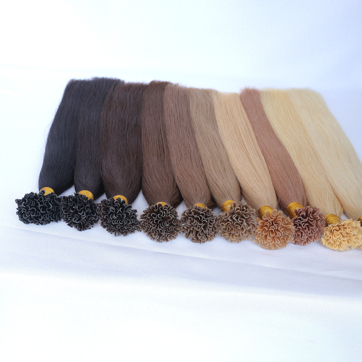 Darkest Brown Straight Nail U Tip Hair Extensions