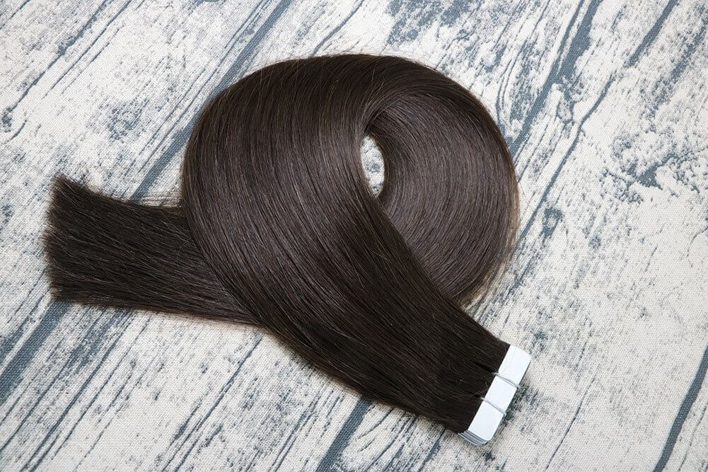 Dark Brown Straight Tape In Hair Extensions
