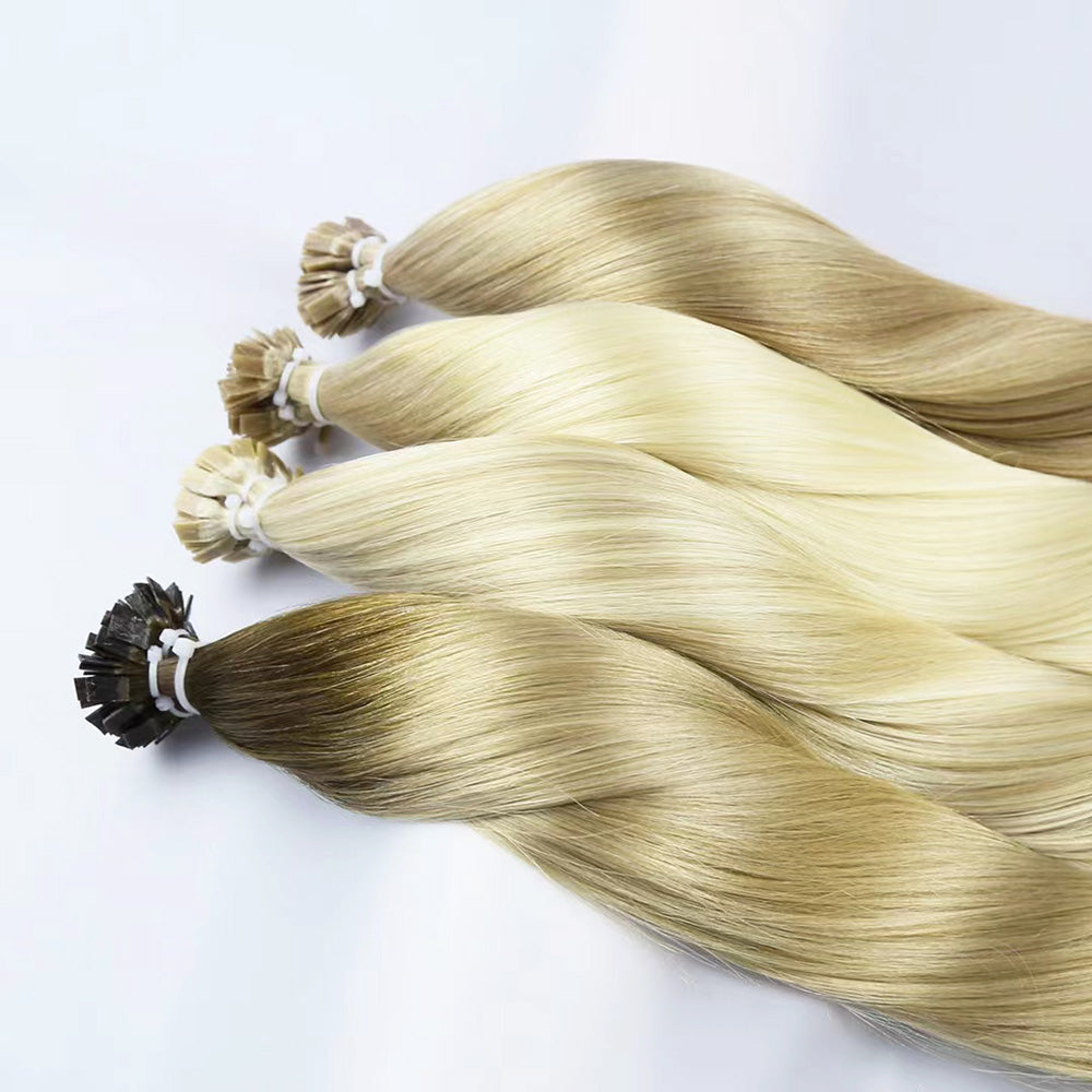 Highlights Virgin Human Hair Pre Bonded Flat Tip Extensions