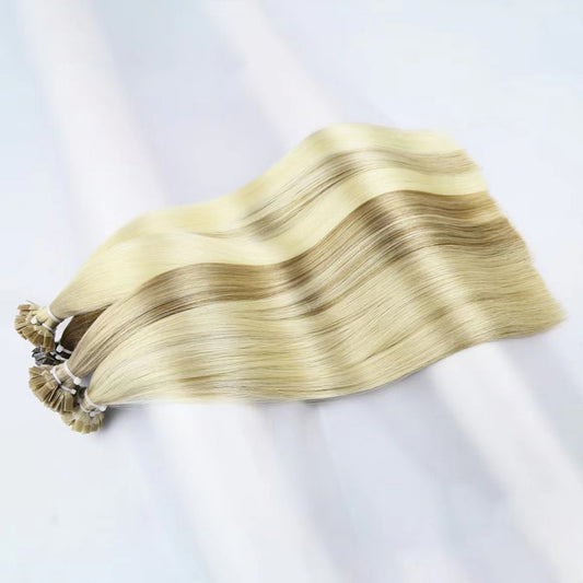 Highlights Virgin Human Hair Pre Bonded Flat Tip Extensions