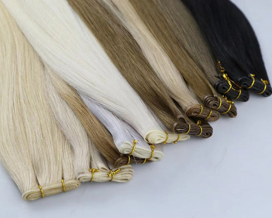 Thin Band Genius Wefts Hair Extensions Remy Human Hair