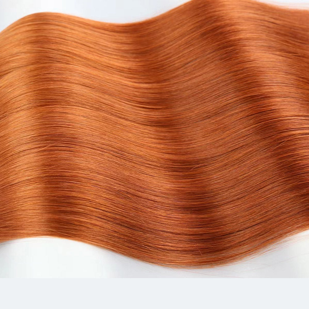 Copper Virgin Human Hair Keratin Flat Tip Extensions