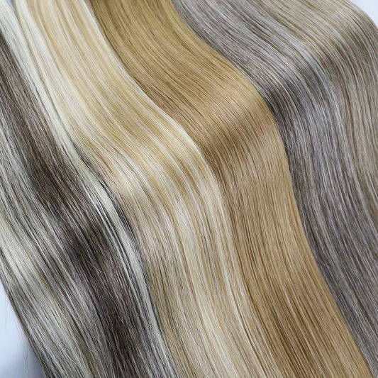 Highlights Virgin Human Hair Machine Wefts Extensions