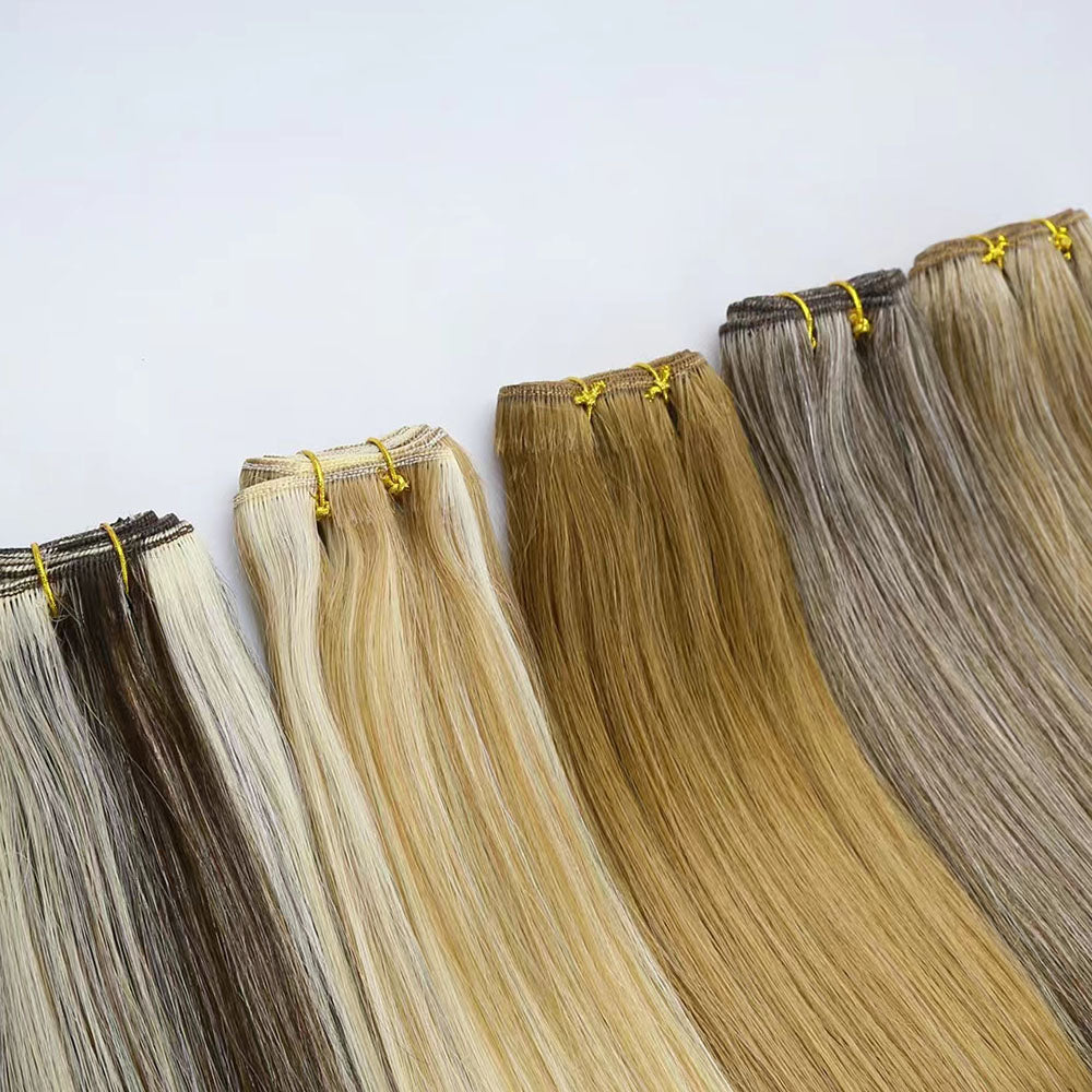 Highlights Virgin Human Hair Machine Wefts Extensions