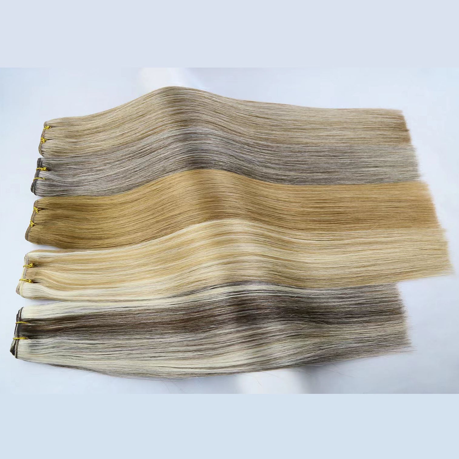 Highlights Virgin Human Hair Machine Wefts Extensions