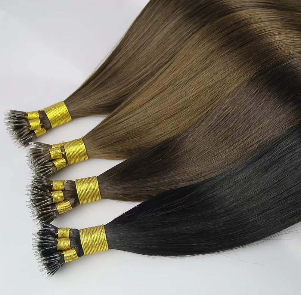 Virgin Human Hair Nano Ring Tip Hair Extensions