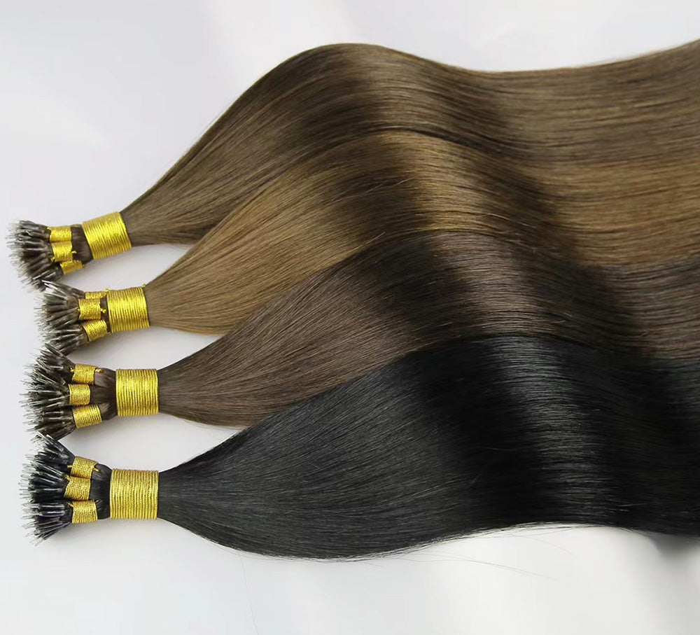Nano Ring Tips Virgin Human Hair Extensions