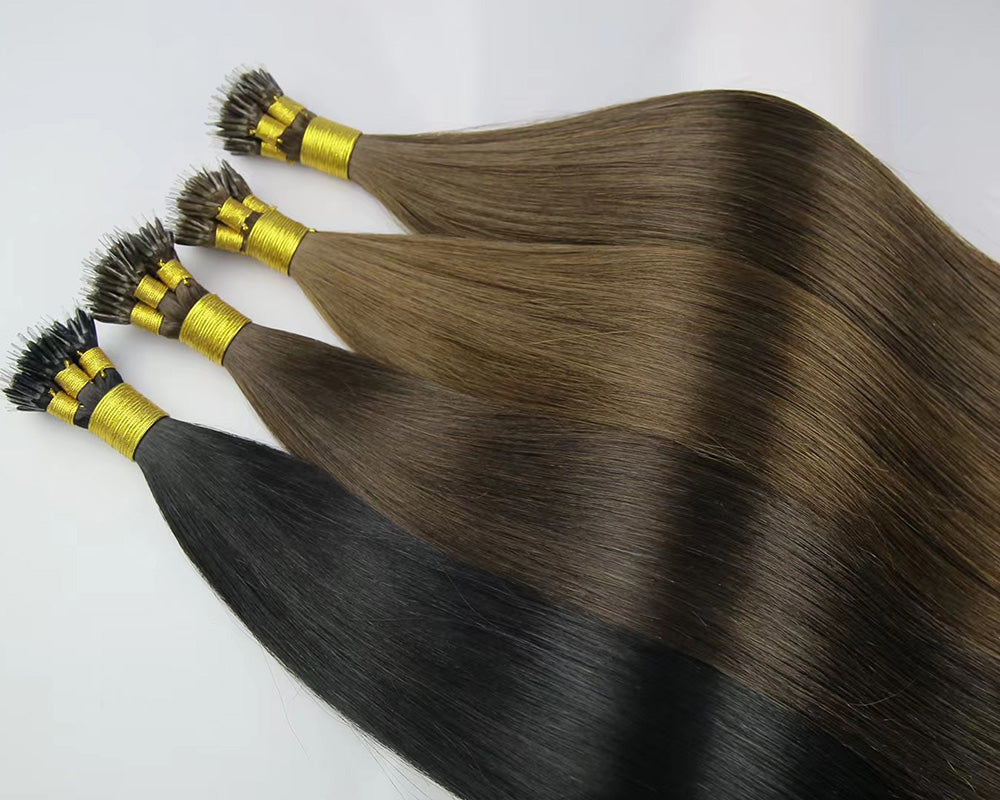 Virgin Human Hair Nano Tip Hair Extensions HSUhairextensions