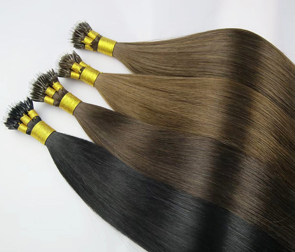 Nano Ring Tips Virgin Human Hair Extensions