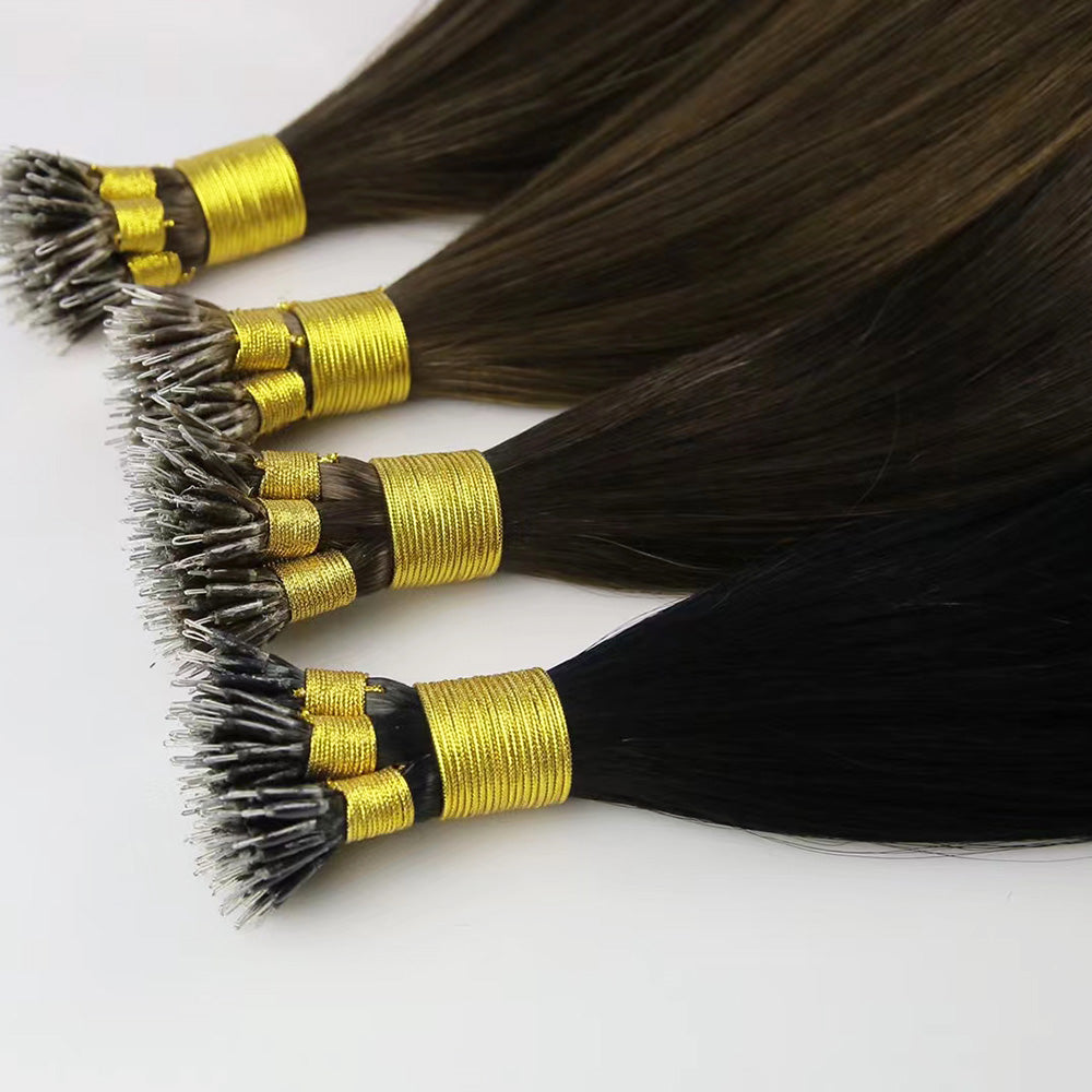Nano Ring Tips Virgin Human Hair Extensions