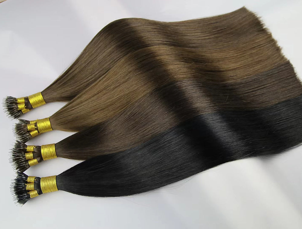 Virgin Human Hair Nano Ring Tip Hair Extensions
