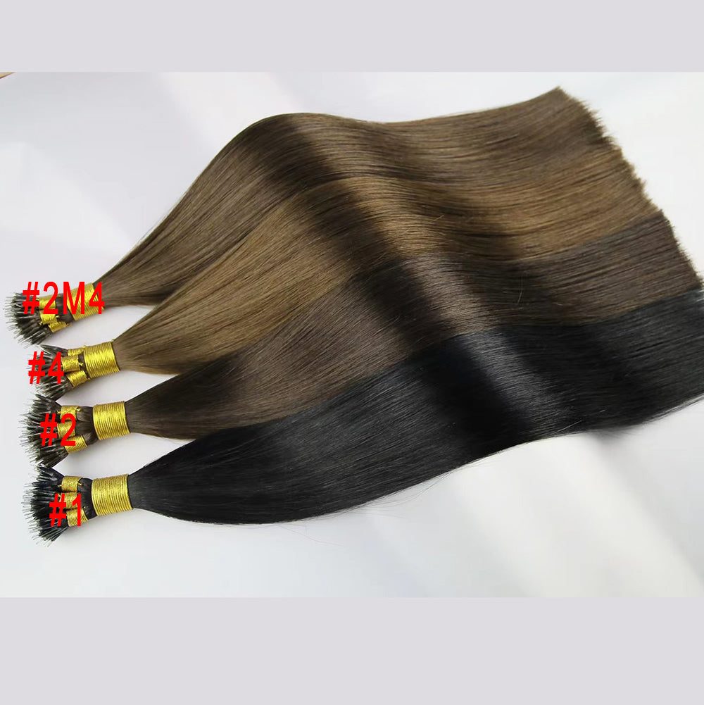 Nano Ring Tips Virgin Human Hair Extensions