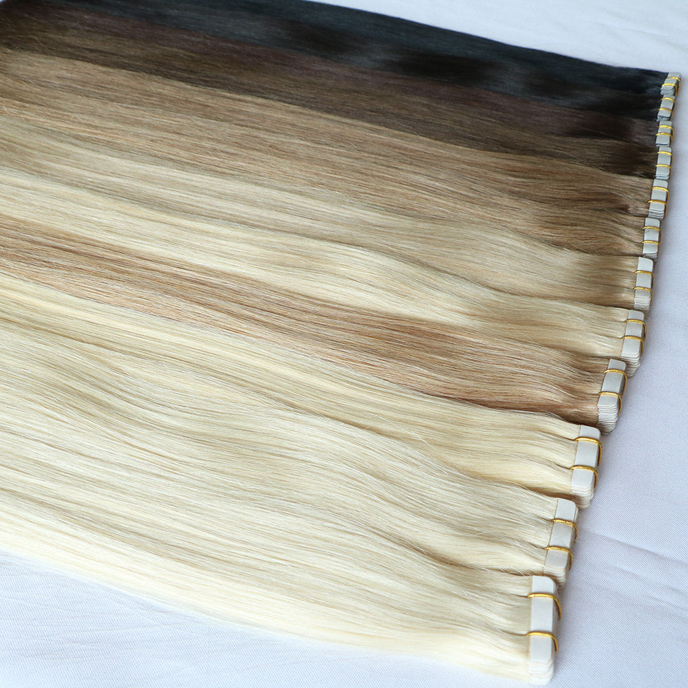 Remy Human Hair Tape In Extensions 40 pcs set