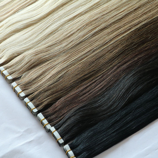 Remy Human Hair Tape In Extensions 40 pcs set