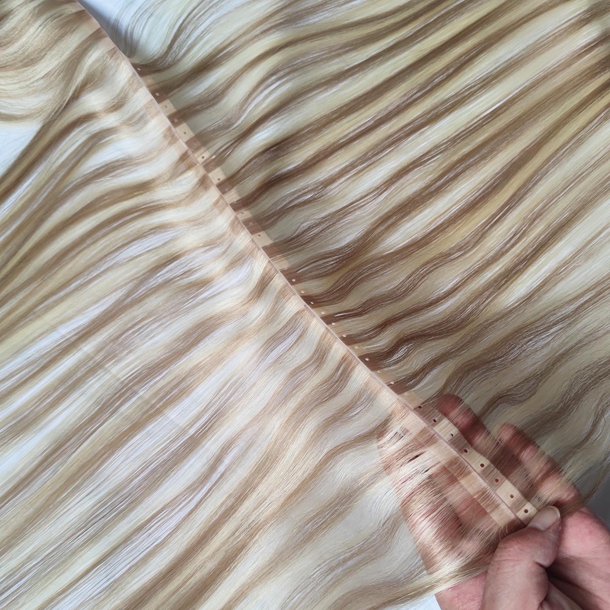 Invisible hair wefts