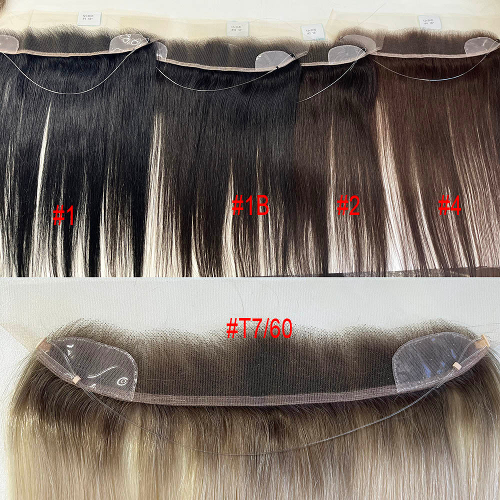 HD Swiss Lace Hairline Wig Topper with Fishline Virgin Human Hair