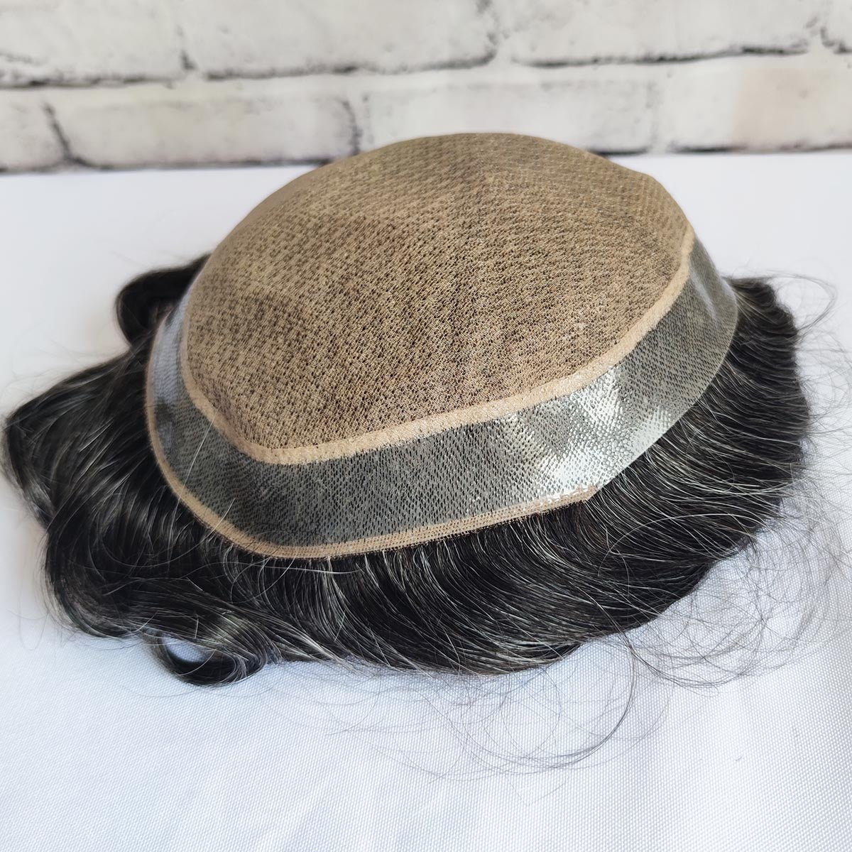Full Silk Base Non Surgical Hair Toupee Systems For Men