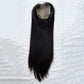 Single Knot Full Silkbase Raw Black Hair System Topper for Women