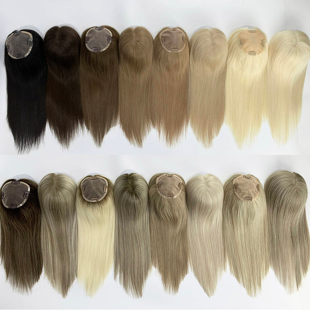 Highlights 5X5 Mono Base Virgin Human Hair Topper for Women