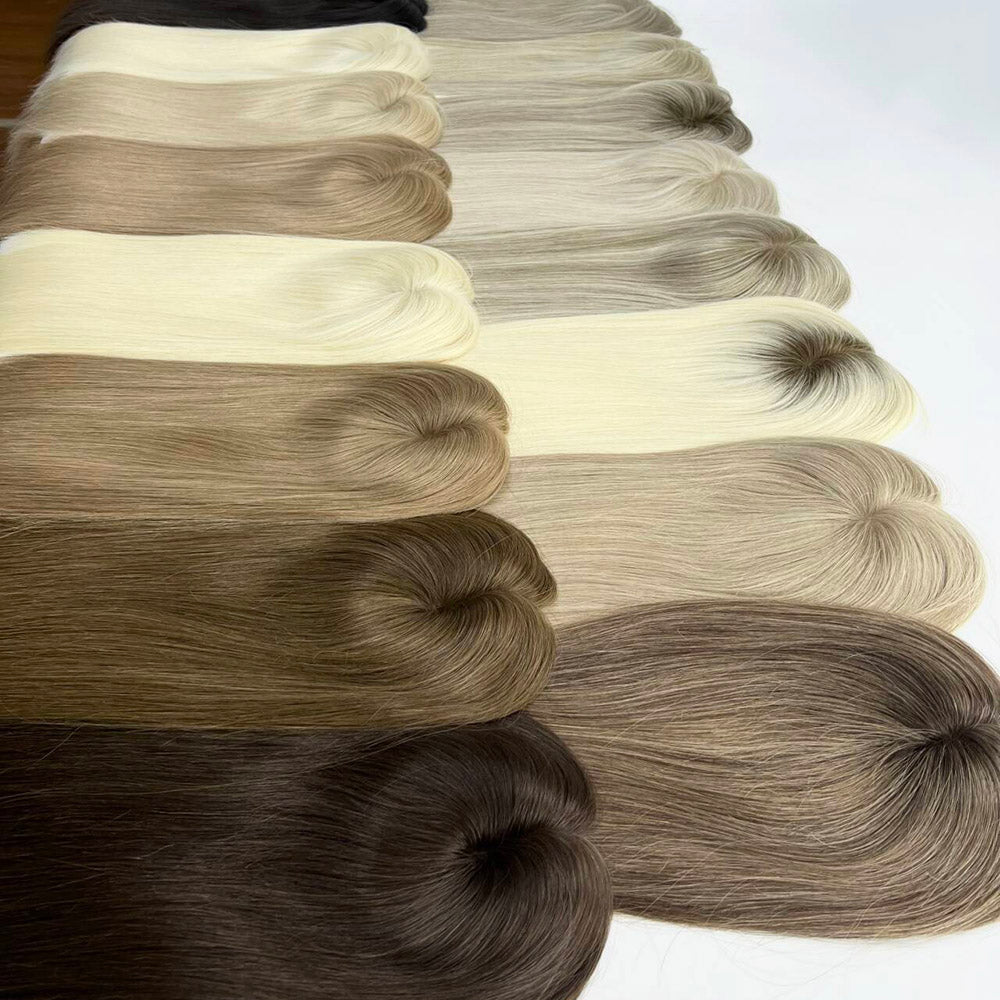 Highlights 5X5 Mono Base Virgin Human Hair Topper for Women