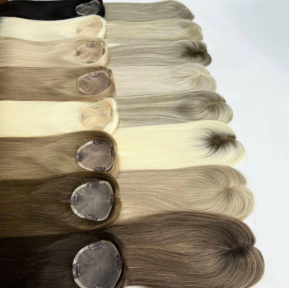 Highlights 5X5 Mono Base Virgin Human Hair Topper for Women