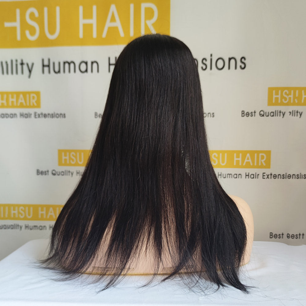Virgin Hair Silk Top Fishnet Mesh Topper for Thinning Crown