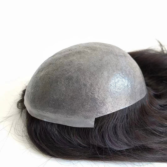 Single Knot PU Skin Base Human Hair Toppers for Women
