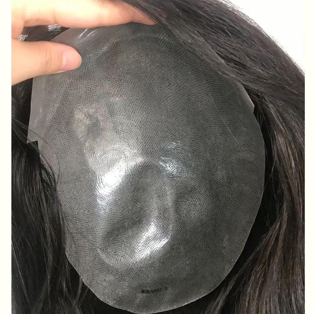 Single Knot PU Skin Base Human Hair Toppers for Women