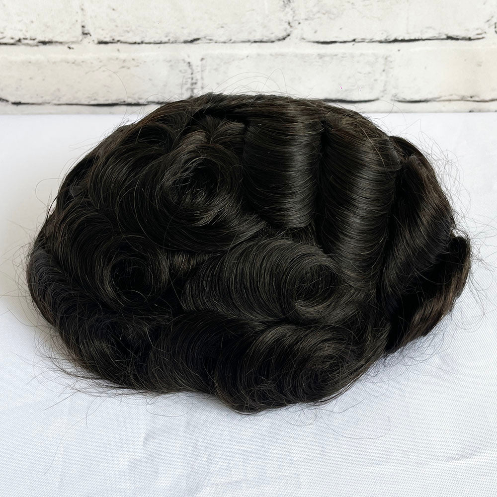 Full Swiss Lace Human Hair Men's Toupee Hair Pieces