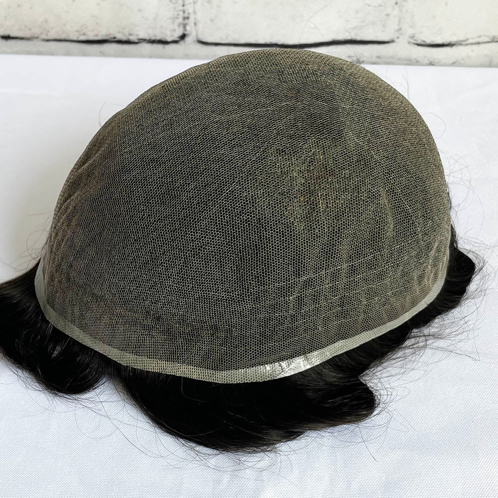 Full Swiss Lace Human Hair Men's Toupee Hair Pieces