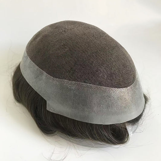 Human Hair Replacement for Men Swiss Lace Australia PU Around
