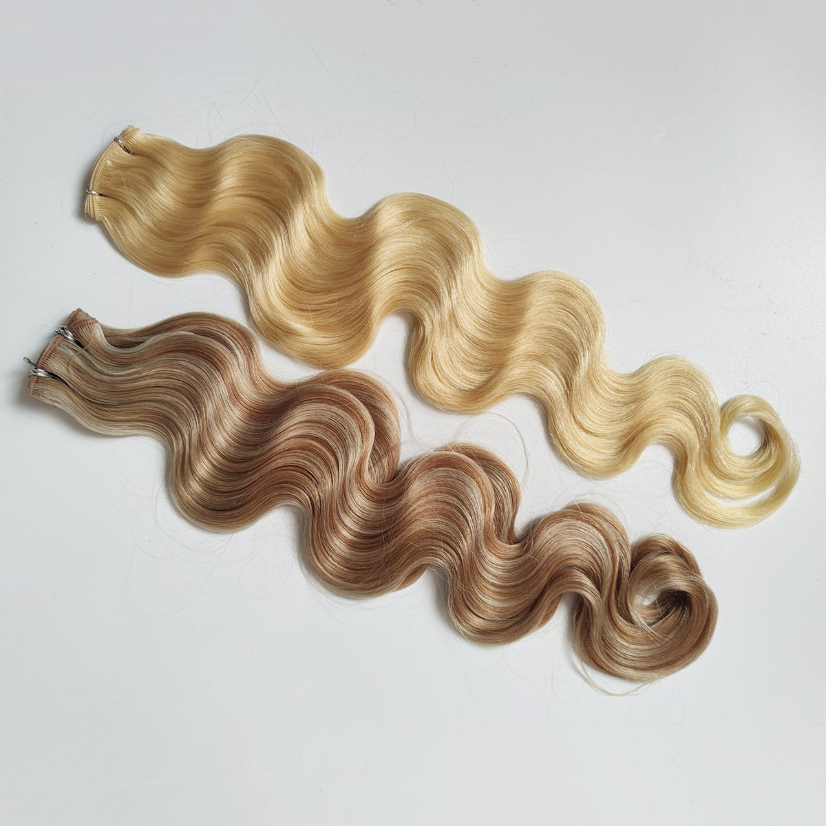 S Body Wave Virgin Human Hair Hybrid Genius Weft Extensions