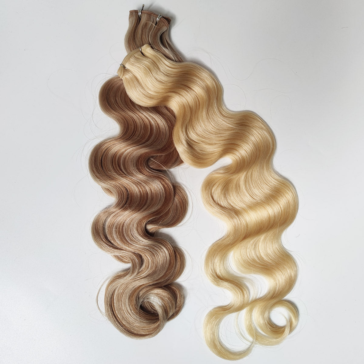 S Body Wave Virgin Human Hair Hybrid Genius Weft Extensions