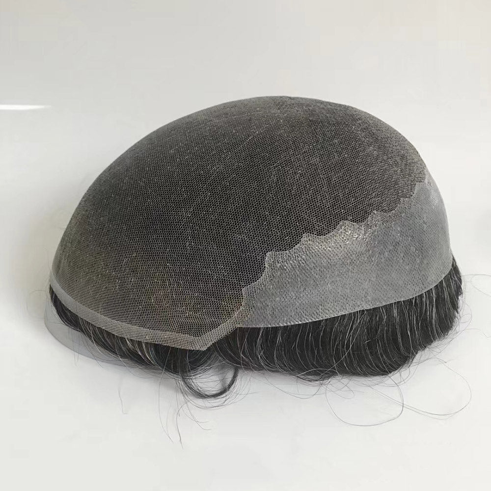 Q6 French Lace Hair System Human Hair Mens Toupee