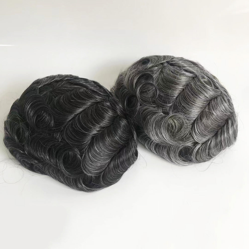 Q6 French Lace Hair System Human Hair Mens Toupee