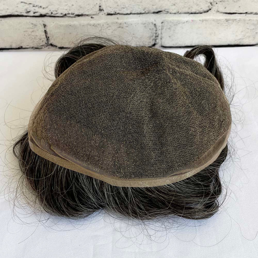 Full French Lace Mens Hair Replacement Toupee Hair Piece