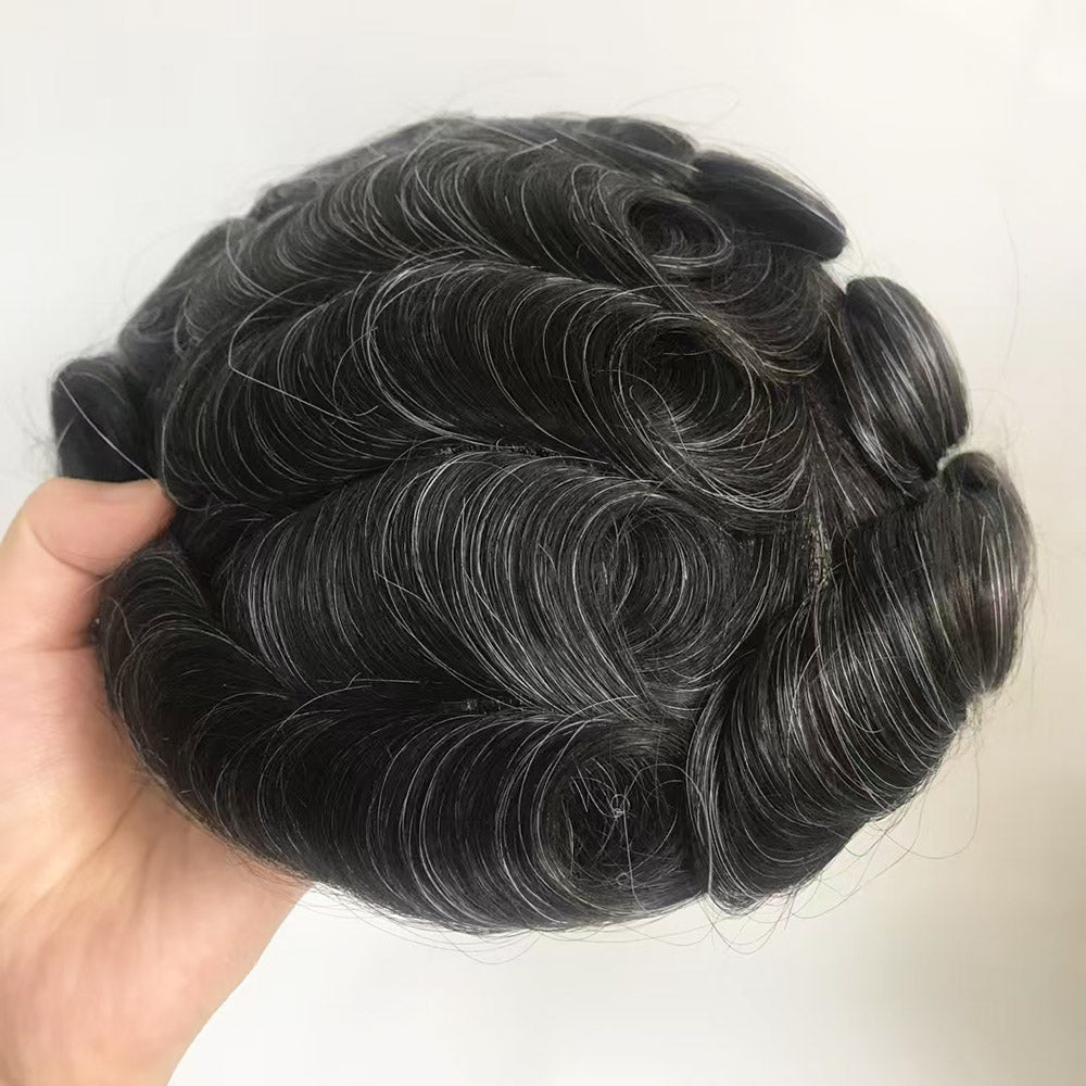 Full Swiss Lace Human Hair Men's Toupee Hair Pieces