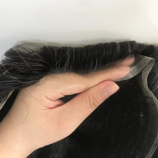 Full Swiss Lace Human Hair Men's Toupee Hair Pieces
