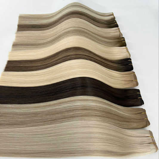 Highlights Virgin Hair Sew In Machine Weft Extensions