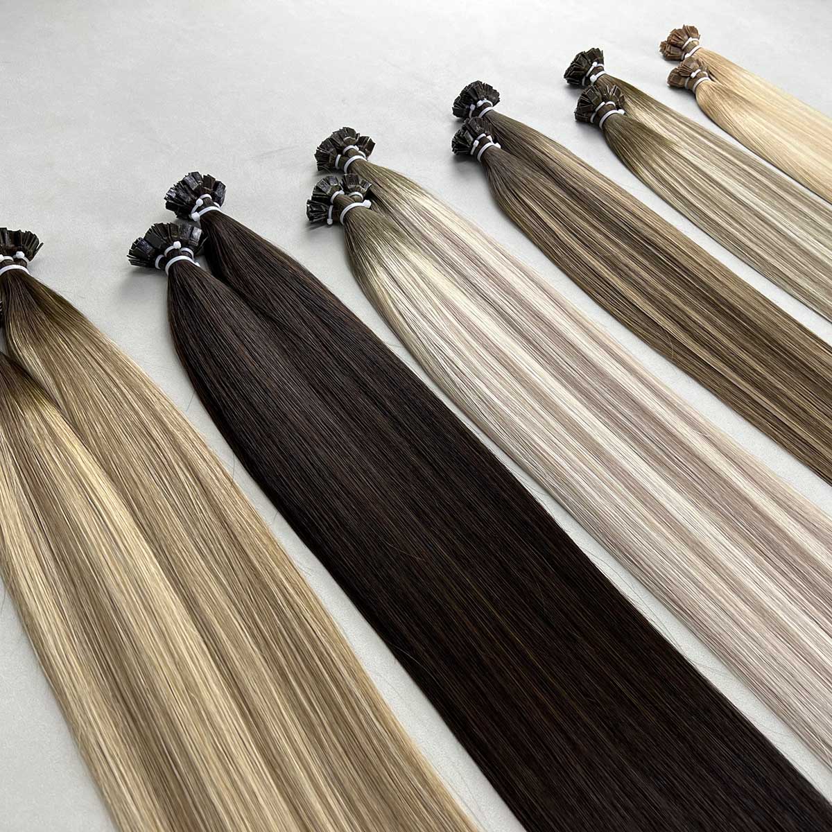 Highlights Virgin Hair Keratin Flat Tips Hair Extensions