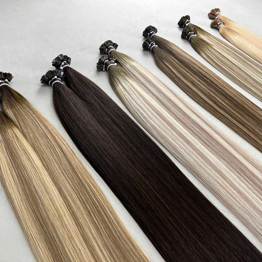 Highlights Virgin Hair Keratin Flat Tips Hair Extensions