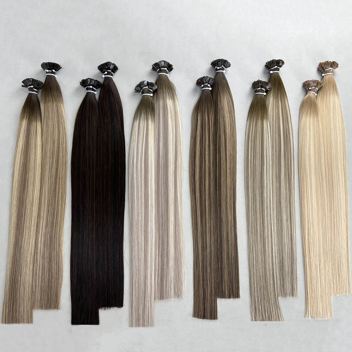 Highlights Virgin Hair Keratin Flat Tips Hair Extensions