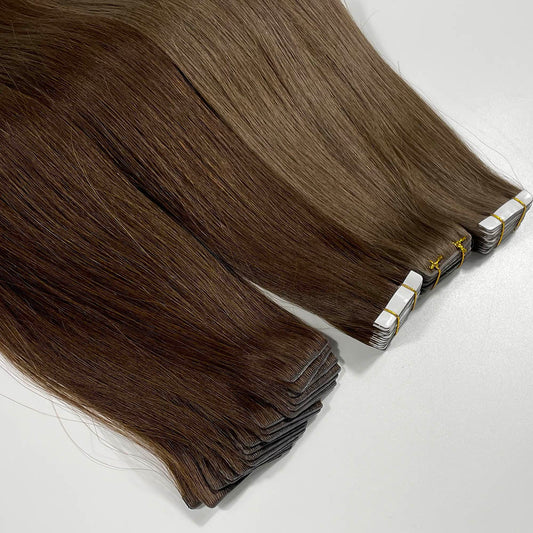 Remy Hair Invisible Tape Ins Hair Extensions for Fine Hair