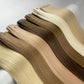 Seamless PU Clip In Virgin Human Hair Extensions
