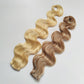 S Body Wave Virgin Human Hair Hybrid Genius Weft Extensions